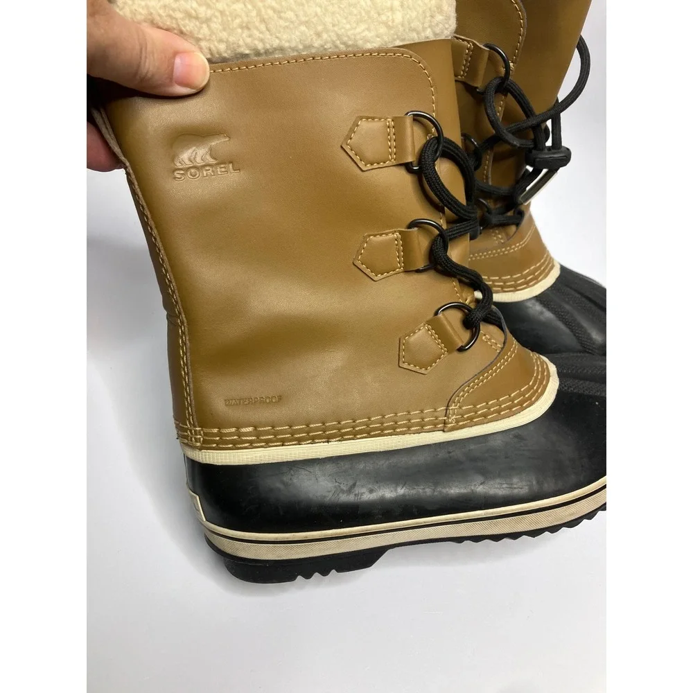 Sorel 1964 Pac 2 Snow Boots Womens 6 Brown Excellent Waterproof Faux Fur Lining